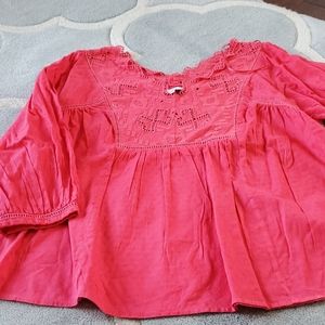 Pink flowy top